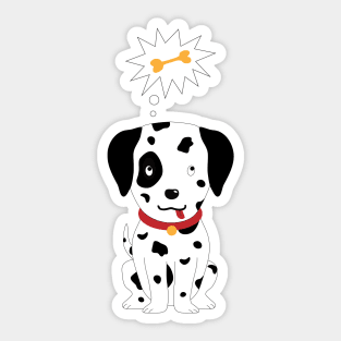 Dog and Bone Sticker